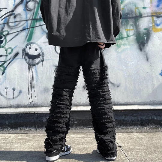 Black ripped jeans baggy