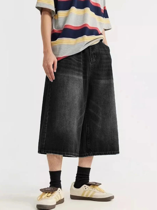 Schwarze Baggy Shorts