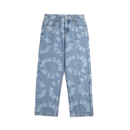Jean baggy jacquard