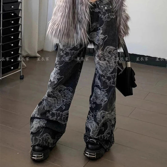 Baggy jeans dragon
