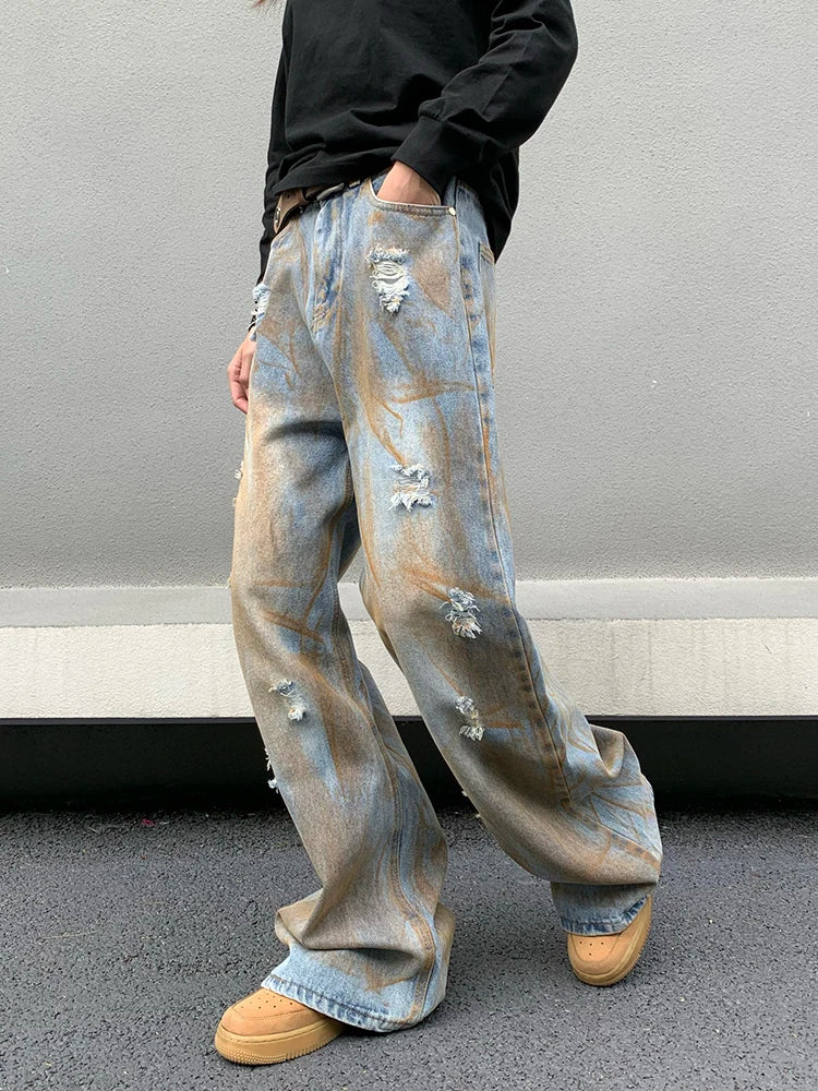 Baggy washed jeans