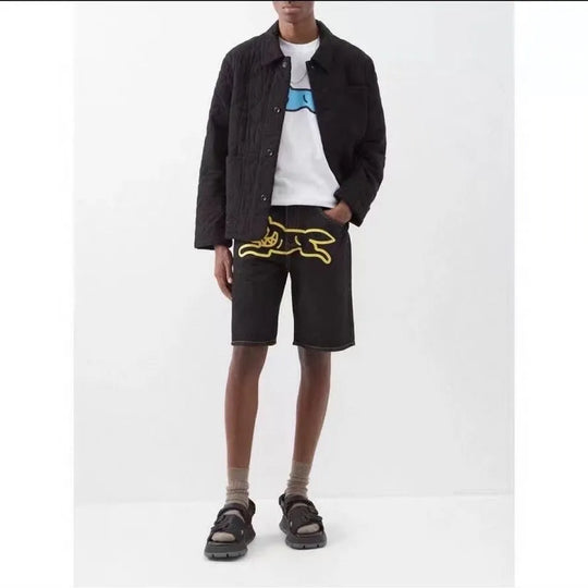 Oversized denim shorts