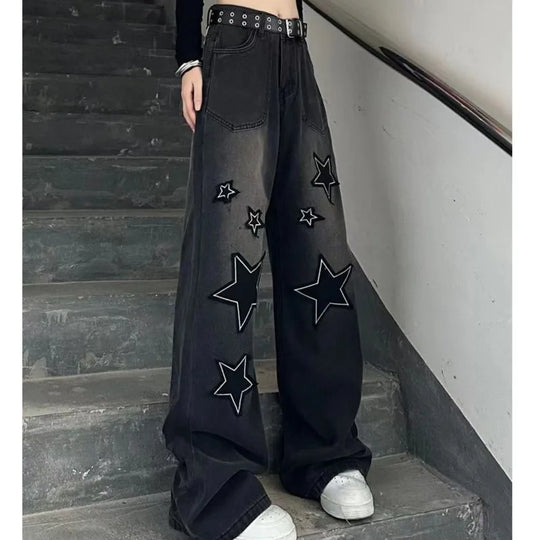 Baggy jeans with stars