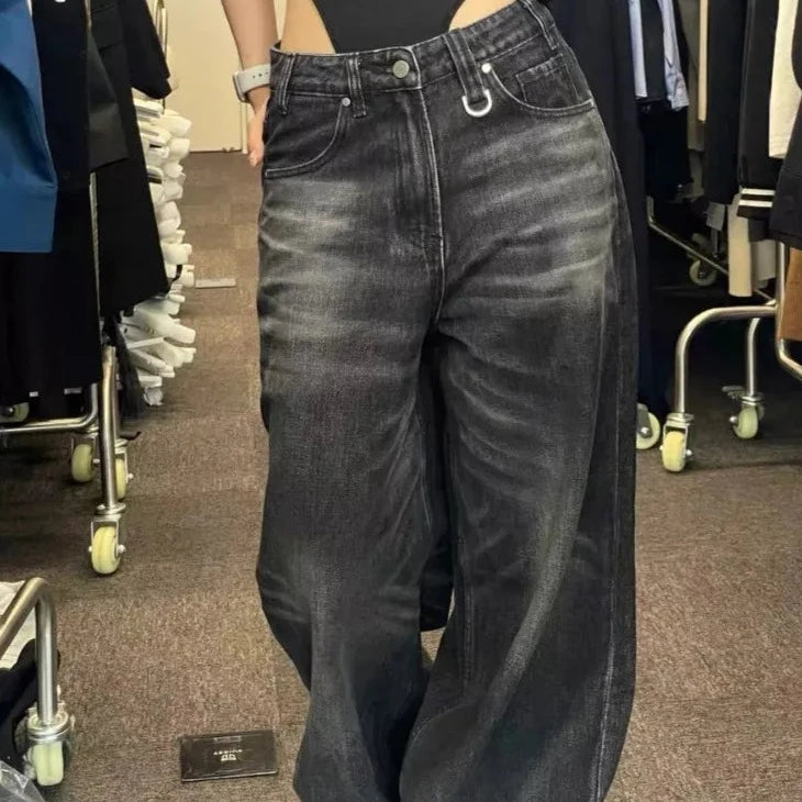 Baggy low rise jeans
