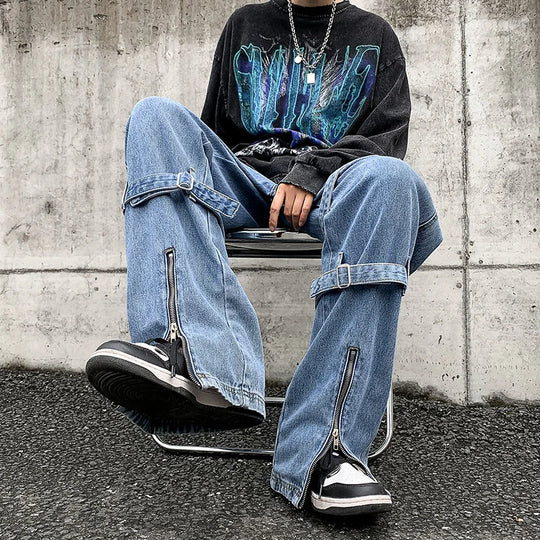 Baggy jeans with pockets