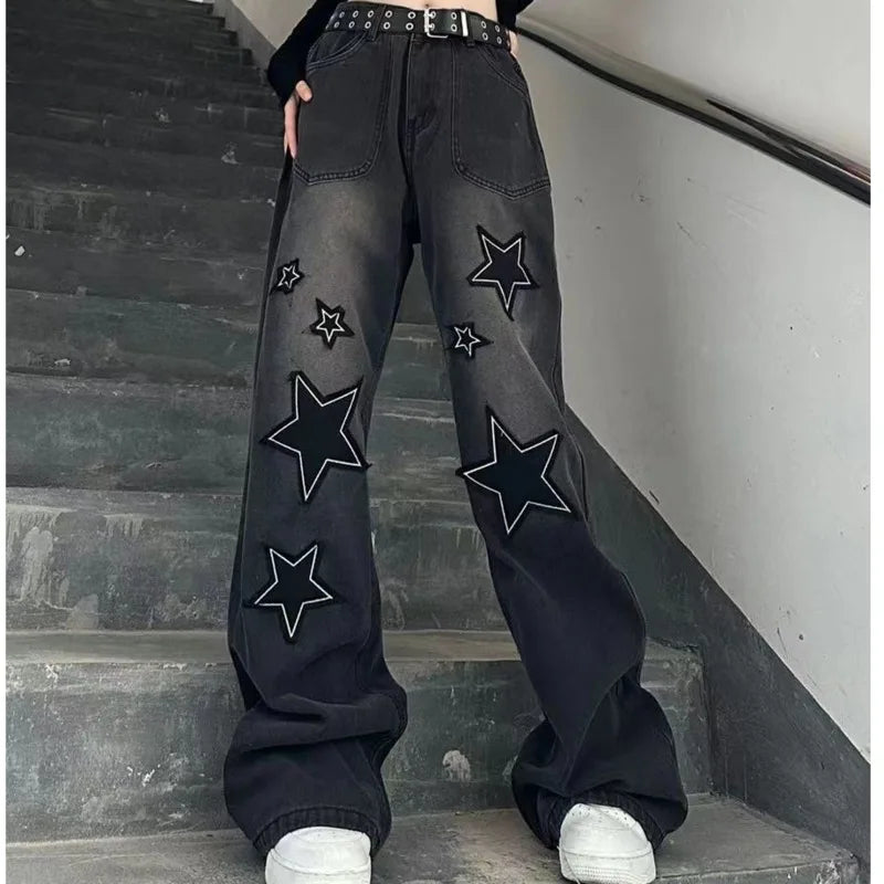 Baggy jeans with stars