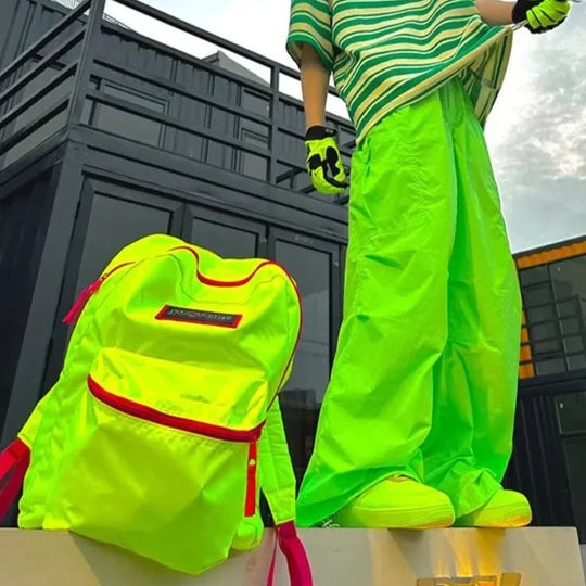 Pantalon parachute vert