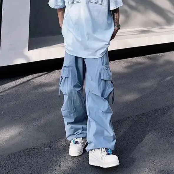 Baggy cargo pants blue