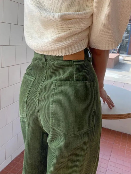 Pantalon baggy velours Femme