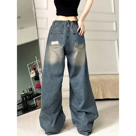 Baggy jeans with rips