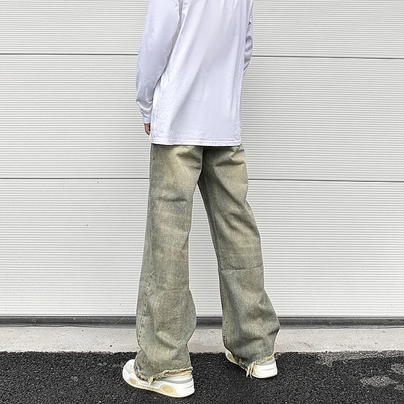 Jean large jaune