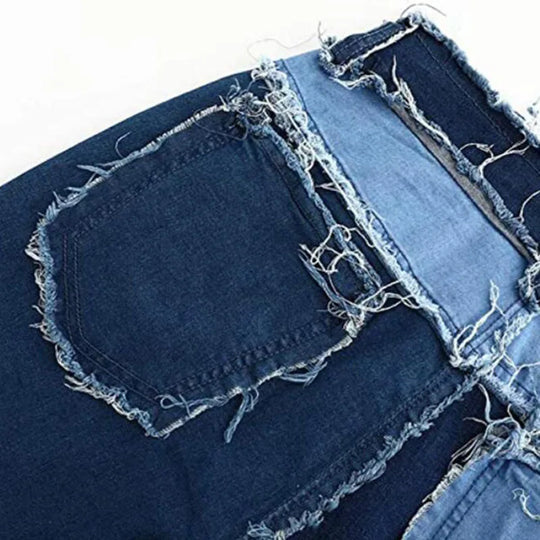 Baggy patchwork jeans