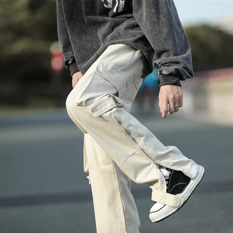 Baggy cargo pants beige