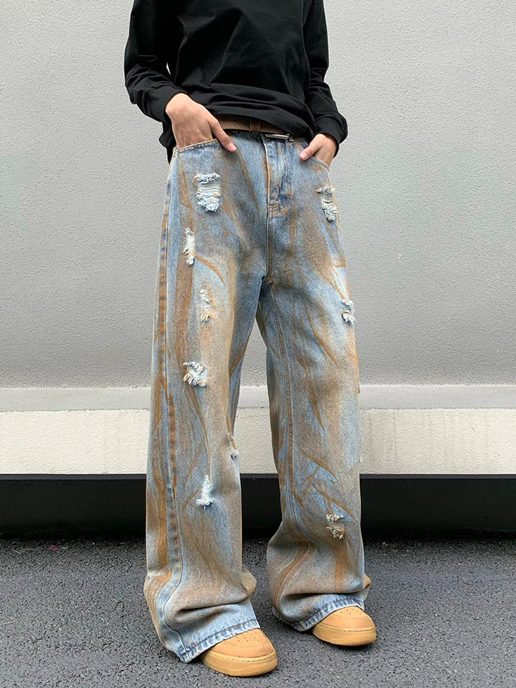 Baggy washed jeans