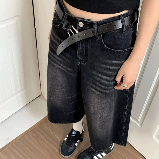Baggy black jorts