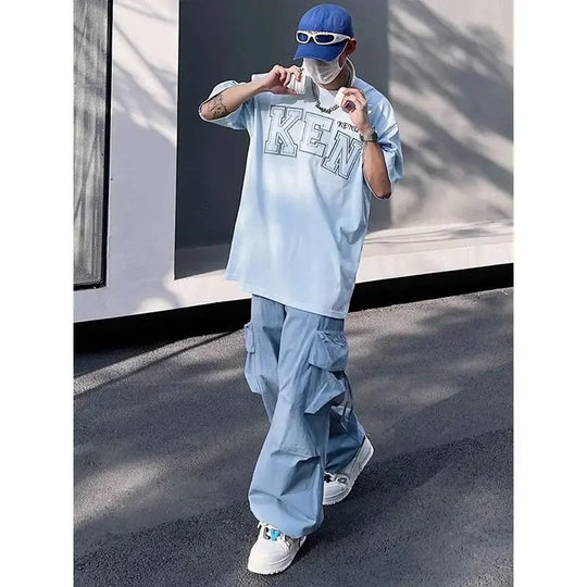 Baggy cargo pants blue