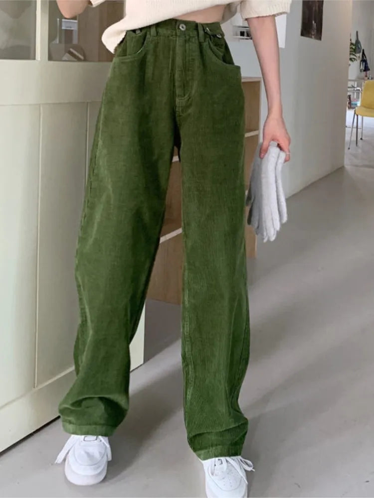 Pantalon baggy velours Femme