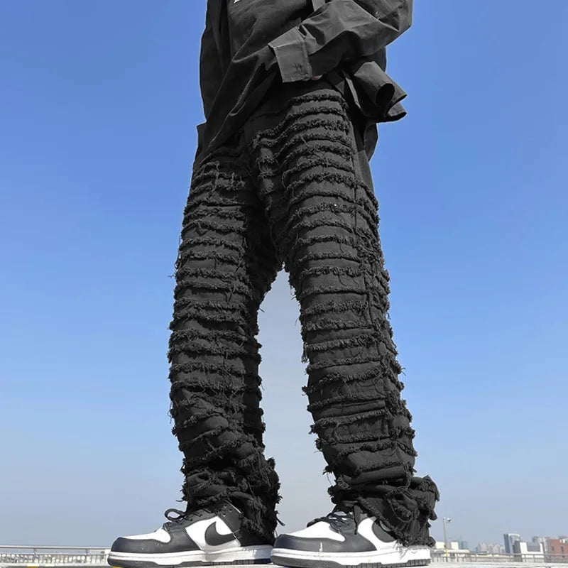 Black ripped jeans baggy