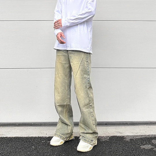 Jean large jaune