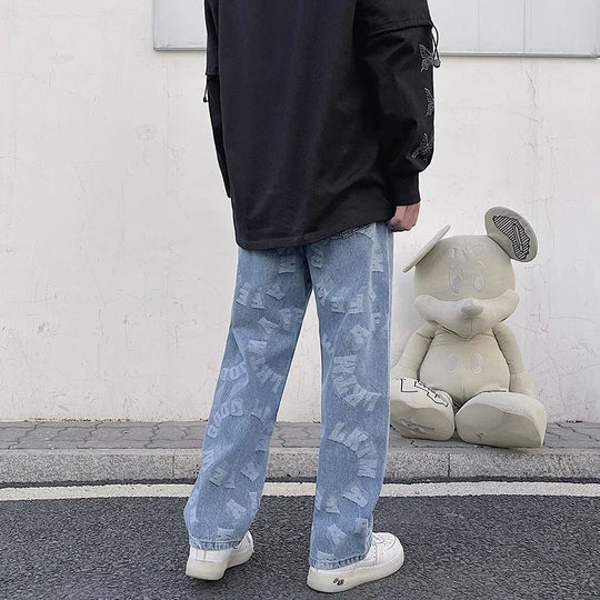 Jean baggy jacquard