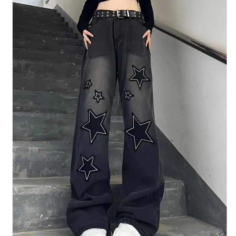 Baggy jeans with stars