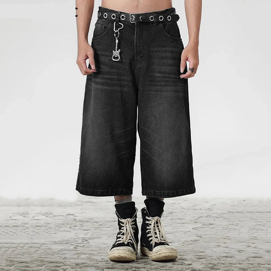 Schwarze Baggy Shorts