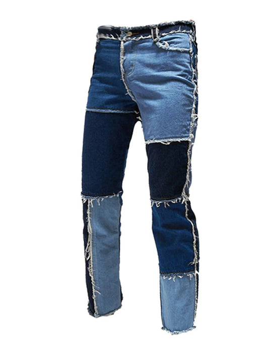 Baggy patchwork jeans