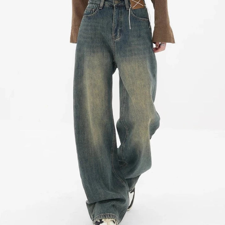 Jean large en bas
