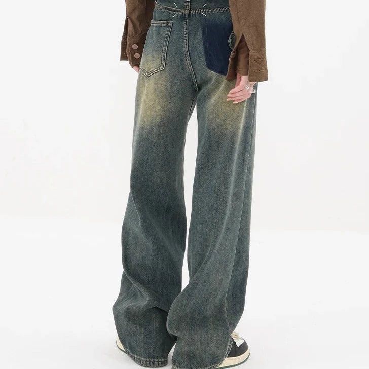 Jean large en bas