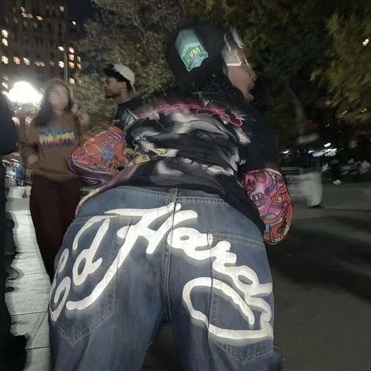 90s baggy high jeans