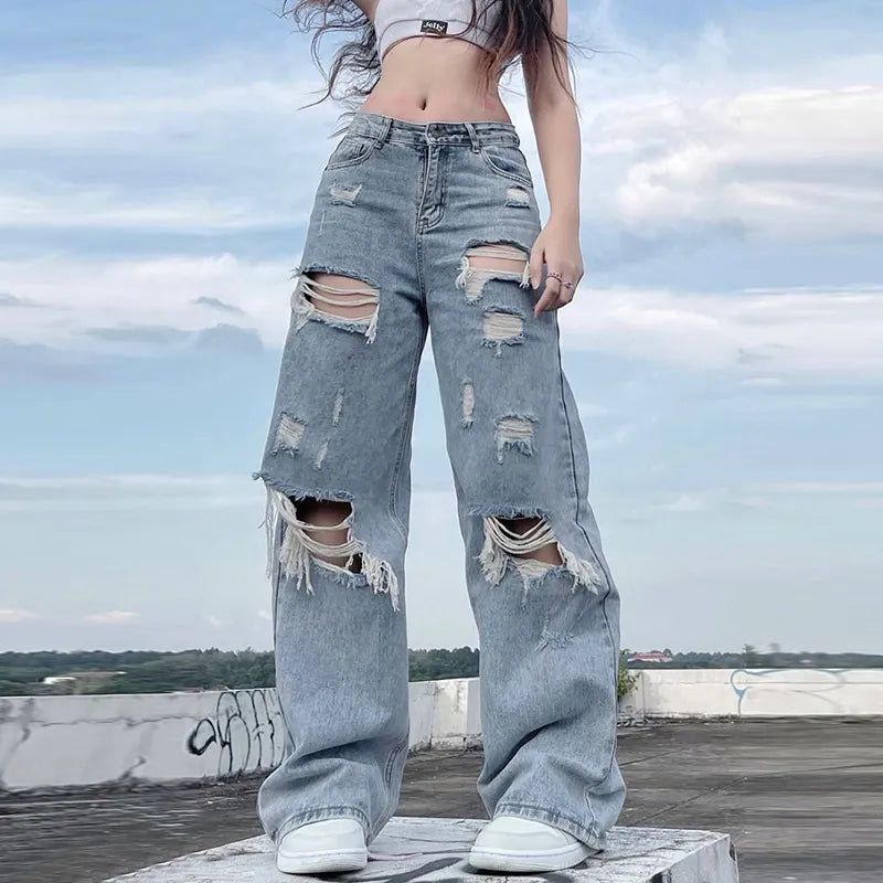 Jean baggy troué