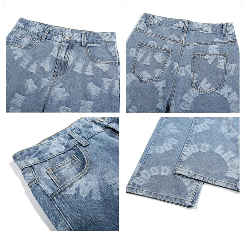 Jean baggy jacquard