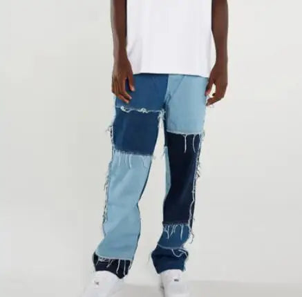 Baggy patchwork jeans