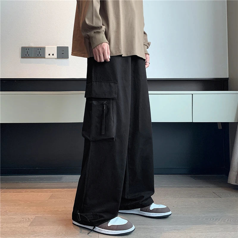 Baggy cargo pants black