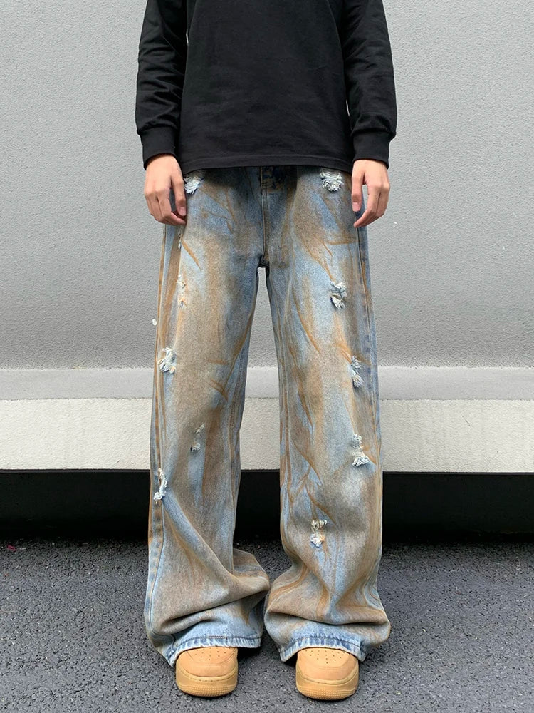 Baggy washed jeans