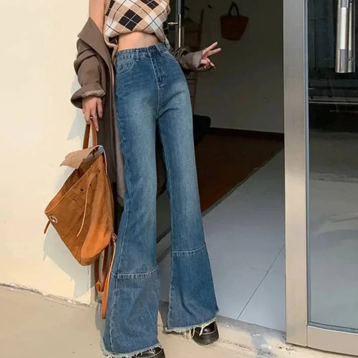 Jean flare bleu foncé