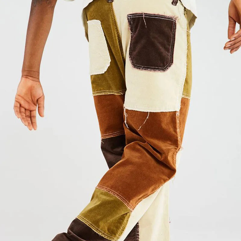 Baggy patchwork jeans