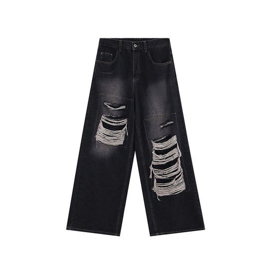 Baggy jeans with rips