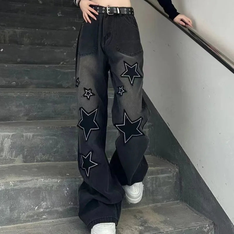 Baggy jeans with stars
