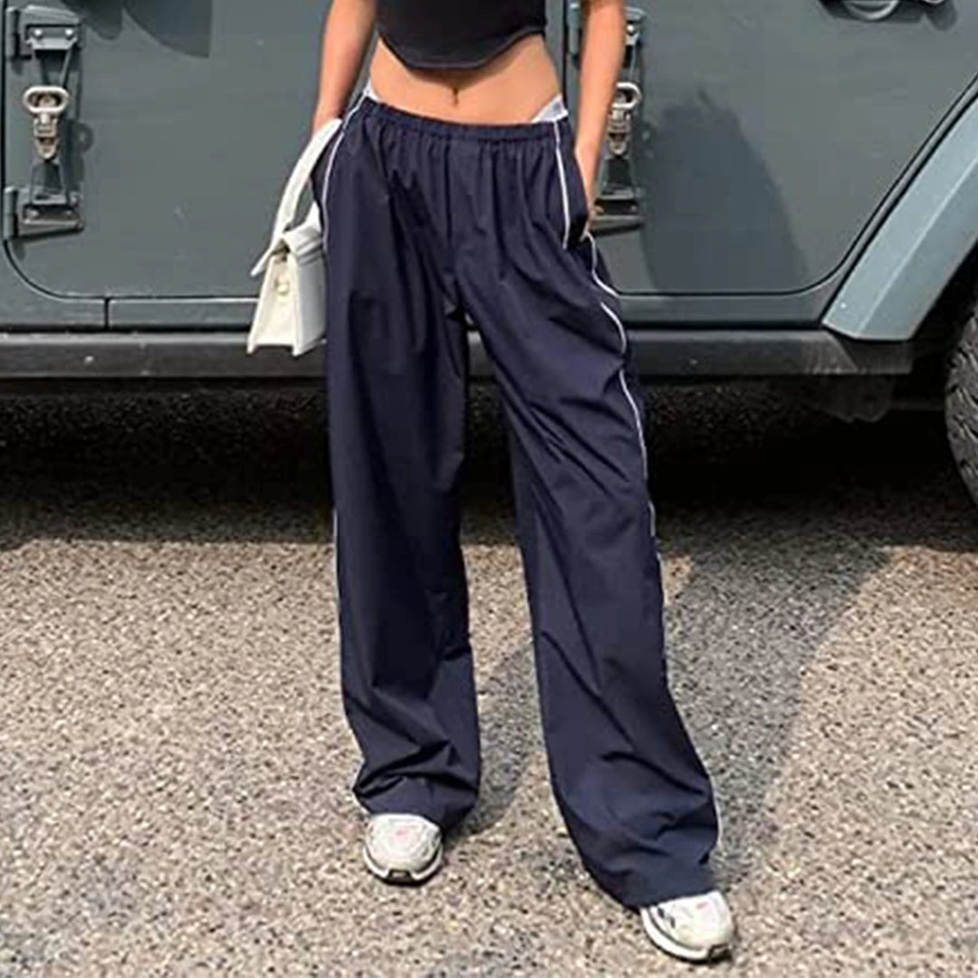 Pantalon parachute bleu marine