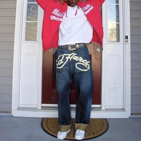 90s baggy high jeans