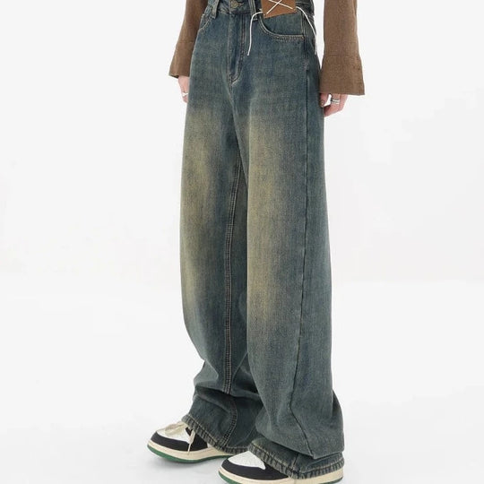 Jean large en bas