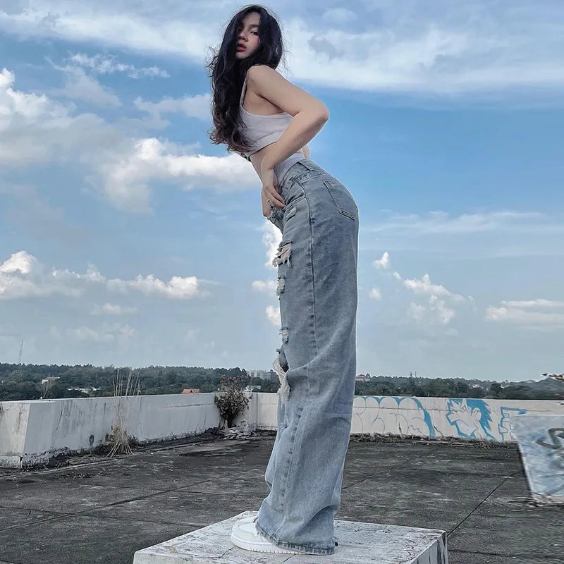 Jean baggy troué