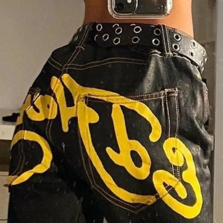 90s baggy high jeans