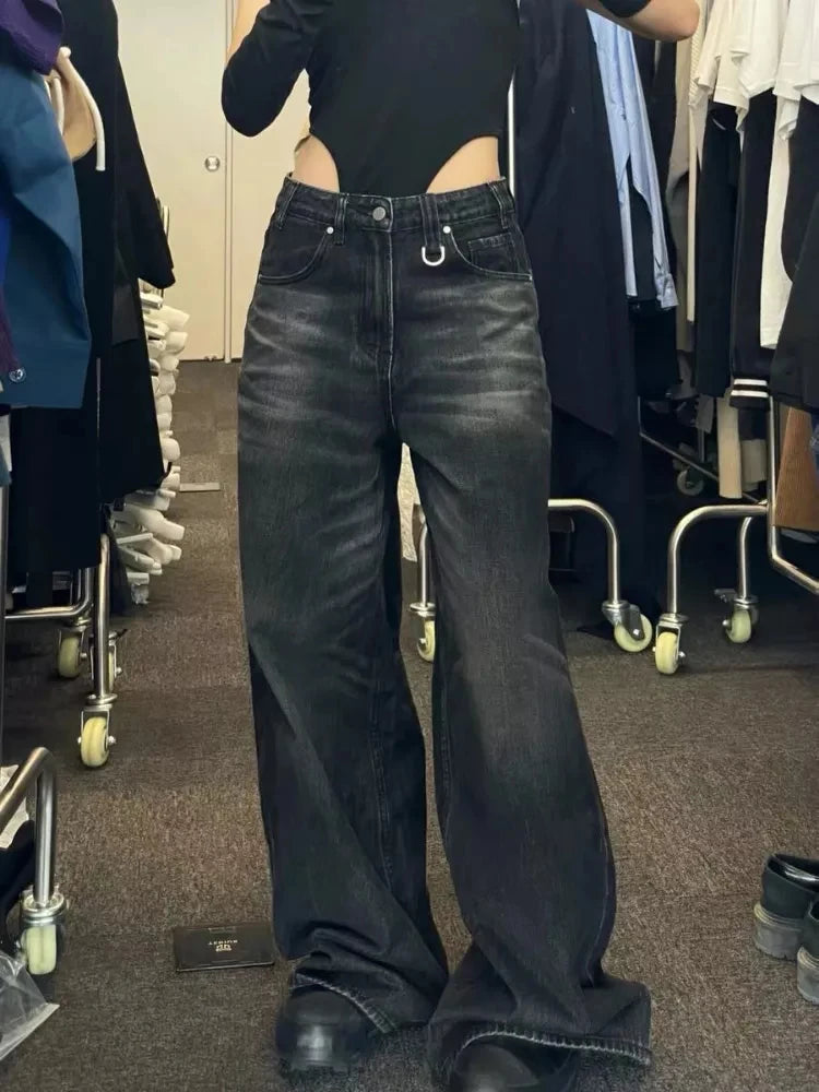 Baggy low rise jeans