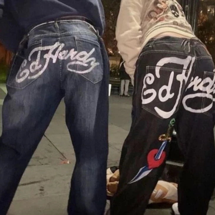 90s baggy high jeans